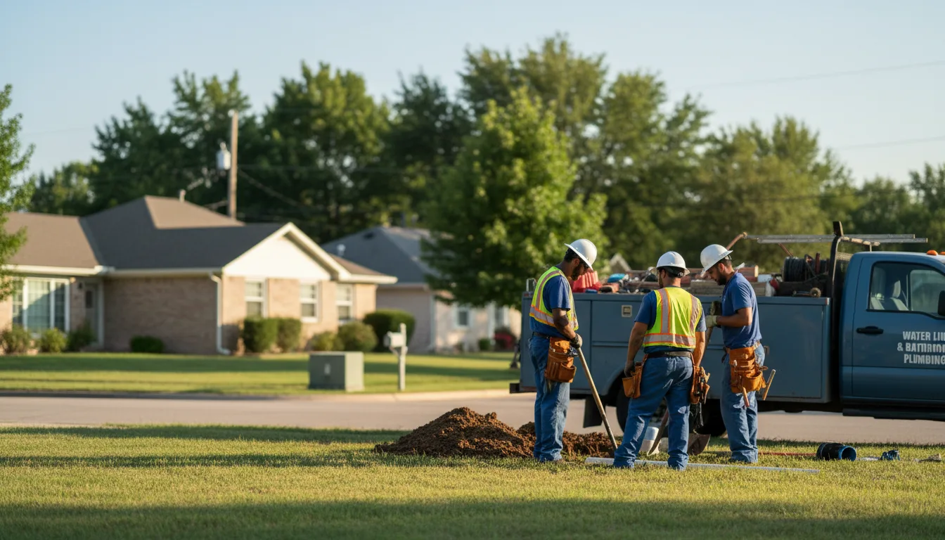 Residential water line and bathroom plumbing service in Glover, VT